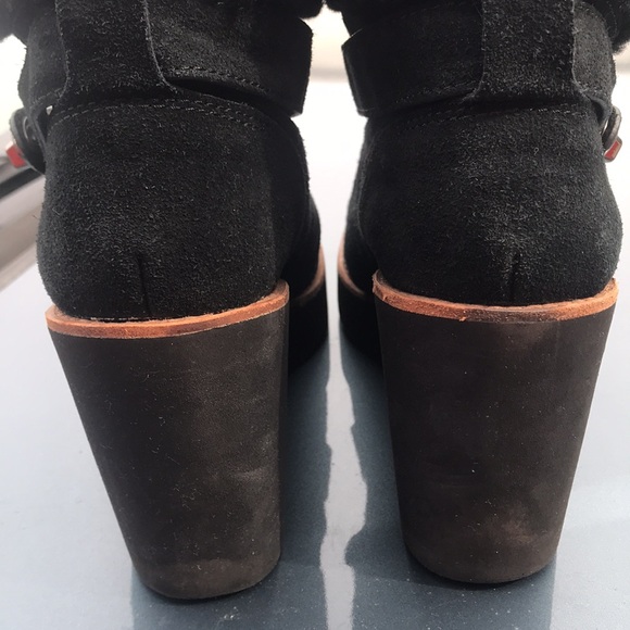 Coach Kenna Boots Black Suede Shearling size 8.5 (firm) - Picture 11 of 13